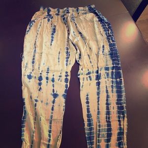 VICI Collection Frayed-Pocket Satin Joggers